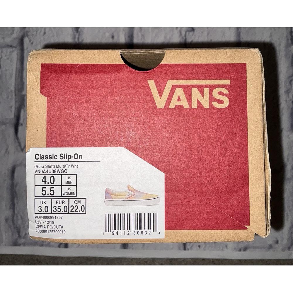 Vans Classic Slip On (Aura‎ Shift) Multicolor True White Womens Size 5 1/2 - Picture 7 of 7